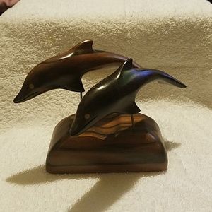 Wooden Dolphin Figurine